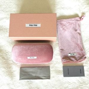 MIU MIU Pink Sunglasses Case new in box